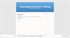 Desktop Screenshot of passiveagressivenotes.wordpress.com