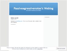 Tablet Screenshot of passiveagressivenotes.wordpress.com