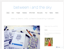 Tablet Screenshot of betweeniandthesky.wordpress.com
