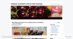 Desktop Screenshot of madamescientist.wordpress.com