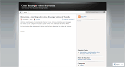 Desktop Screenshot of comodescargarvideosdeyoutube.wordpress.com