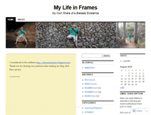 Tablet Screenshot of mylifeinframes.wordpress.com