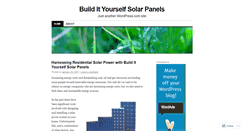 Desktop Screenshot of buildityourselfsolarpanels.wordpress.com