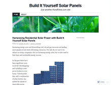 Tablet Screenshot of buildityourselfsolarpanels.wordpress.com