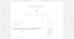 Desktop Screenshot of justebony.wordpress.com