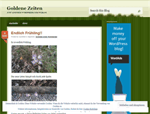 Tablet Screenshot of goldenezeiten.wordpress.com