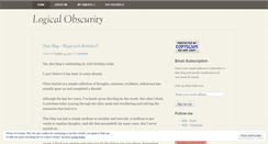 Desktop Screenshot of logicalobscurity.wordpress.com