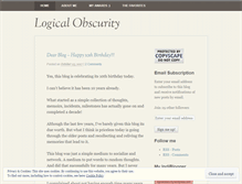 Tablet Screenshot of logicalobscurity.wordpress.com