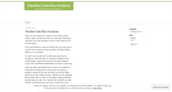 Desktop Screenshot of paradisecostaricavacations.wordpress.com