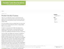 Tablet Screenshot of paradisecostaricavacations.wordpress.com