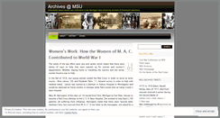 Desktop Screenshot of msuarchives.wordpress.com