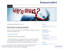 Tablet Screenshot of konservativt.wordpress.com