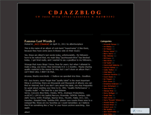 Tablet Screenshot of cdjazzblog.wordpress.com