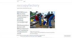 Desktop Screenshot of occupyfactory.wordpress.com