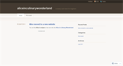 Desktop Screenshot of aliceinculinarywonderland.wordpress.com