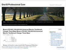 Tablet Screenshot of oralbprofessionalcare.wordpress.com