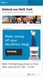 Mobile Screenshot of defendournhsyork.wordpress.com