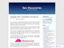 Tablet Screenshot of devdiscoveries.wordpress.com