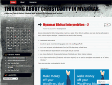 Tablet Screenshot of christianityinmyanmar.wordpress.com