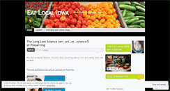 Desktop Screenshot of eatlocaliowa.wordpress.com