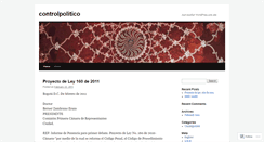 Desktop Screenshot of controlpolitico.wordpress.com