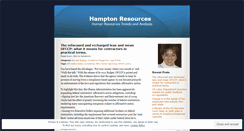 Desktop Screenshot of hamptoncm.wordpress.com