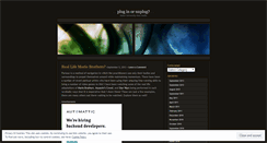 Desktop Screenshot of pluginorunplug.wordpress.com