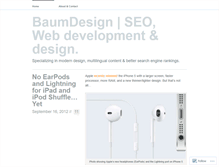 Tablet Screenshot of baumdesign.wordpress.com