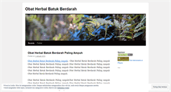 Desktop Screenshot of obatbatukberdarahriki.wordpress.com