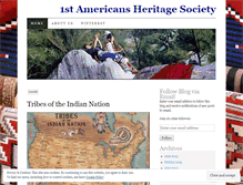 Tablet Screenshot of firstamericansociety.wordpress.com