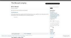 Desktop Screenshot of blessedlonging.wordpress.com