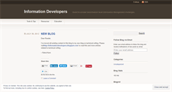 Desktop Screenshot of informationdevelopers.wordpress.com