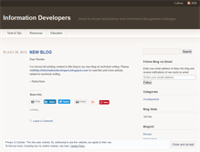 Tablet Screenshot of informationdevelopers.wordpress.com