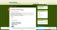 Desktop Screenshot of kurtsmami.wordpress.com