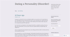 Desktop Screenshot of datingapersonalitydisorder.wordpress.com