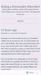 Mobile Screenshot of datingapersonalitydisorder.wordpress.com