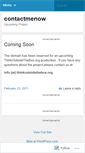 Mobile Screenshot of contactmenow.wordpress.com