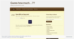 Desktop Screenshot of guesshowmuch.wordpress.com