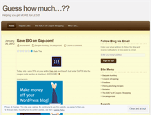 Tablet Screenshot of guesshowmuch.wordpress.com