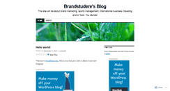 Desktop Screenshot of brandstudere.wordpress.com