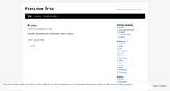 Desktop Screenshot of executionerror.wordpress.com