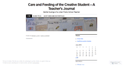 Desktop Screenshot of feedingthecreativestudent.wordpress.com