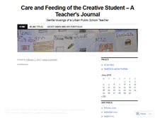 Tablet Screenshot of feedingthecreativestudent.wordpress.com