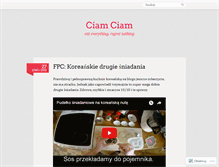 Tablet Screenshot of ciamciam.wordpress.com