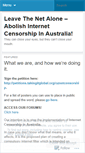Mobile Screenshot of leavethenetalone.wordpress.com