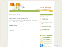 Tablet Screenshot of healthsanity.wordpress.com