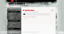 Desktop Screenshot of goatsandmonkeysblog.wordpress.com