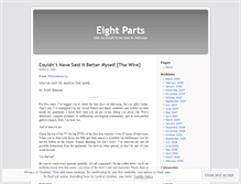 Tablet Screenshot of eightparts.wordpress.com