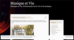 Desktop Screenshot of musiqueetvin.wordpress.com