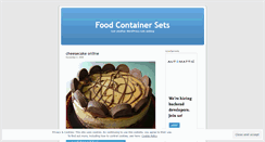 Desktop Screenshot of foodcontainersets.wordpress.com